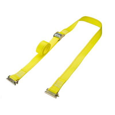 China PE / PP Cam Buckle Tie Down Ties Yellow Heavy Duty Ratchet Straps For Transport for sale