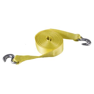 China Carrying Cargo Lashing Strap Polyester Custom Heavy Duty Yellow Strap Clevis Grab Hook Tow Strap Car In Rescue Tools Clevis for sale