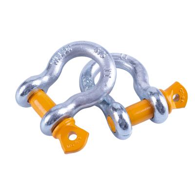 China Heavy Industry Crane Safety Pin Bow Shackle Screw For Rigging Marine Hardware Bow Shackle for sale