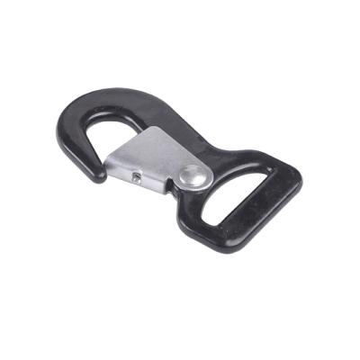 China Heavy Industry 38mm Durable PVC Black Plastic Snap Hook for sale