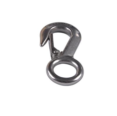 China Heavy Industry Manufacturer 35mm BS 1000kg Steel Single Eye Snap Hook for sale