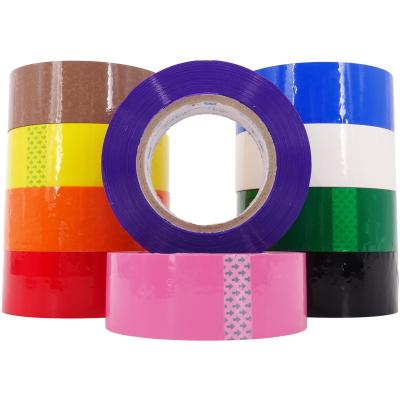 China Waterproof Custom Logo Printed Colorful Packing Adhesive Tape Bopp Color Carton Sealing Tape Printing Brand Packing Adhesive Tape for sale