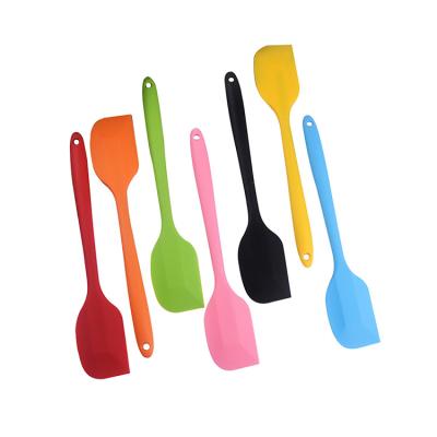 China Flexible Solid Cake Tools Silicone Butter Scraper Cake Spatula Cake Viable Custom Colorful Cream Flexible Baking Mixing Tool for sale