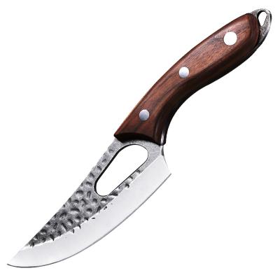 China Professional Viable High Carbon Steel Hand Forged Cleaver Kitchen Viking Cleaver Professional Serbian Boning Knife Butcher Knives for sale