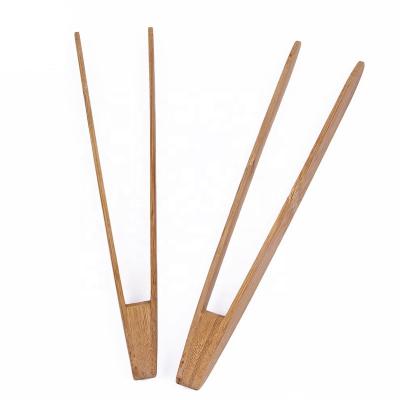 China Viable mini bamboo wooden tongs for salad, tea, fruits, breads for sale