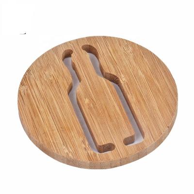 China Custom Round Bamboo Wood Table Mat Viable For Dinner for sale