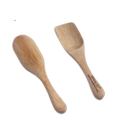 China Sustainable Wooden Scoop Spoon Bamboo Tea Scoop For Scooping Coffee / Protein / Tea for sale