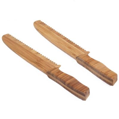 China Viable Wholesale Kitchen Organic Bamboo Bread Knife for sale