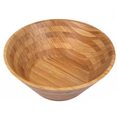 China Sustainable High Quality Customizable Wooden Salad Serving Bowl For Kitchen for sale