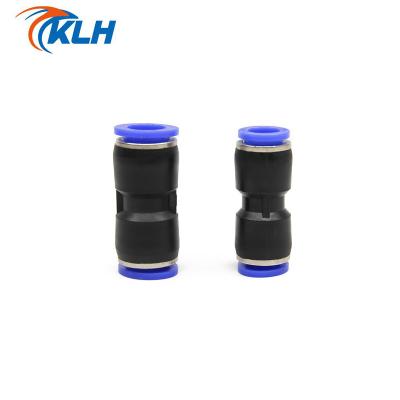 China Garment Shops PU4/6/8/10/12/14/16 Series PU Series Push To Plug Plastic Quick Fit Union Straight Pneumatic Air Duct Hose Connector for sale