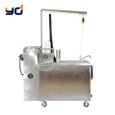 China Factory Candle Filling Machine and Large Wax Melter designed for efficiency, workers in charge of diffuser wax fragrance mixing pumps with wand dispensers for sale