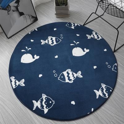 China Household Washable Best Selling Rug For Home Modern Shaggy Faux Fur Carpet Floor Circle Coral Velvet Blanket for sale