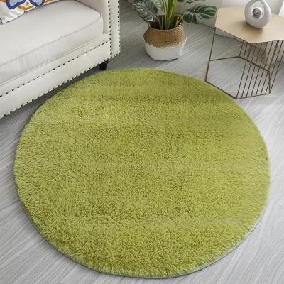 China Floor Washable Nordic Modern Shaggy Short Silk Rug Wool Blanket Pure Color Blankets Surround Faux Fur Carpet for sale