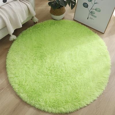 China Modern Shaggy Household Plush Floor Rug Washable For Home Solid Color Round Rugs for sale