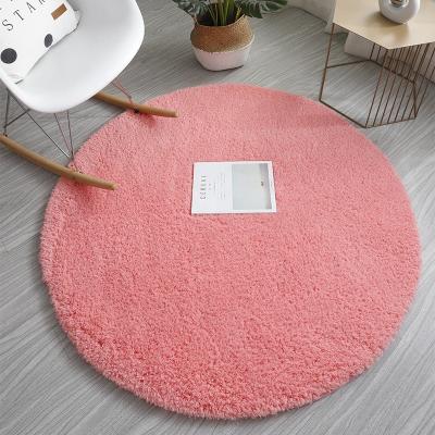 China Washable Modern Household Lamb Wool Faux Fur Rug Pure Color Blankets Surround Area Rug For Home for sale