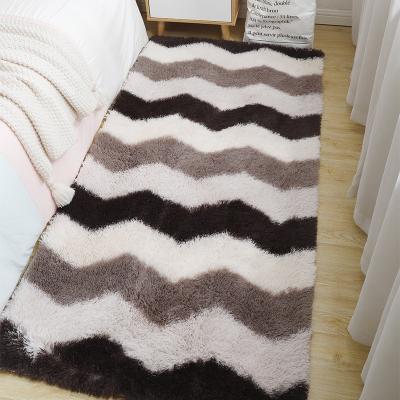 China Eco-friendly.anti-slip household plush floor shaggy rug for home carpet bedroom blanket bedside printed rugs for sale