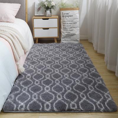 China Washable Fur Rugs Rugs Blanket Room Making Gray Fluffy Carpet for sale