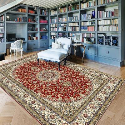 China Washable Wholesale Household Transfer Printed Vintage Flooring Living Room Luxury Polyester Carpets Persian Rug for sale