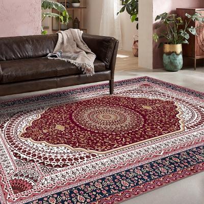 China Wholesale Washable Carpet Making Living Room Heat Transfer Printed Flooring Vintage Style Persian Carpet for sale