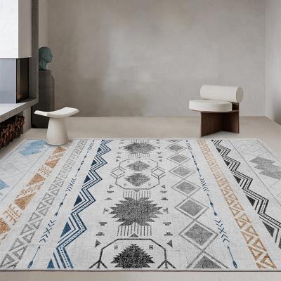 China Household Washable Wholesale Floor Printed Morrocan Area Rug Distressed Modern Area Rug For Home for sale