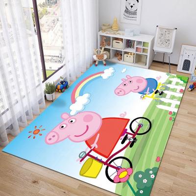 China Washable Cartoon Nursery Room Kids Play Mat Carpet for Living Room Kids Room Bedroom Home Blankets for sale