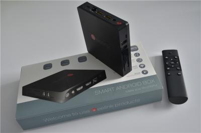 China Micrófono incorporado SD/ROM quad-core androide de la RAM 16G del set-top box 2G de la ranura para tarjeta TV del TF en venta