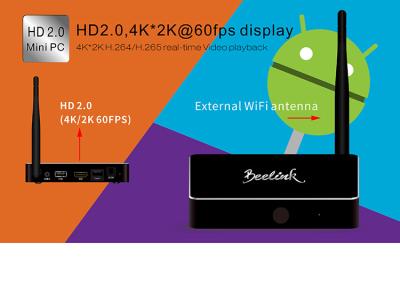 中国 アンドロイド 5.1 の Beelink R68 TV 箱の外的な WiFi のアンテナ HDMI 2.0 Rockchip TV 箱の高性能 GPU 販売のため