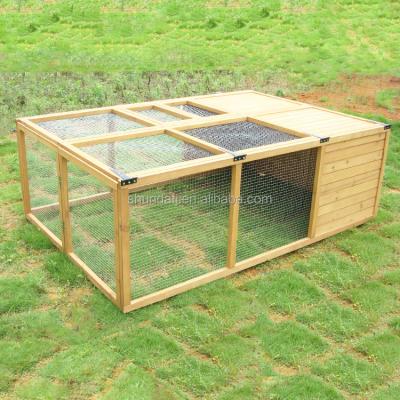 China SDR017 Sustainable Cage Rabbit Cage Foldable Wooden Run Hutch for sale