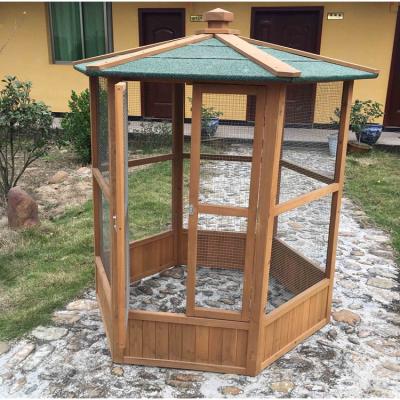 China Large Bird SDB004 Sustainable Wholesale Wooden Outdoor Aviary Bird Cage Animal Cage for sale