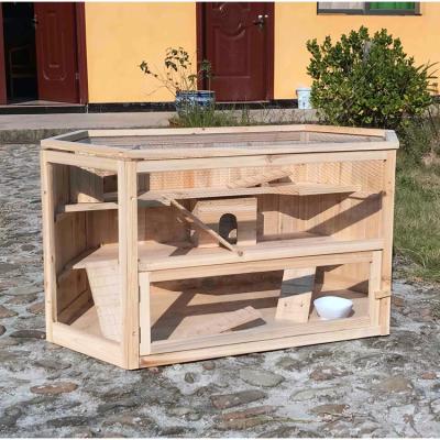 China SDHC001 Sustainable Wooden Small Pet House Hamster Cage For Hamster Sale for sale