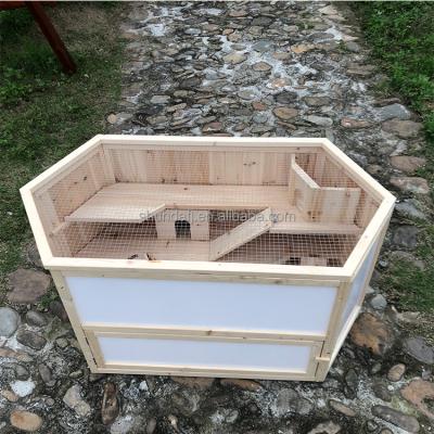 China SDHC00-1 Sustainable Wooden Hamster Cages With Drinker For Small Animals for sale