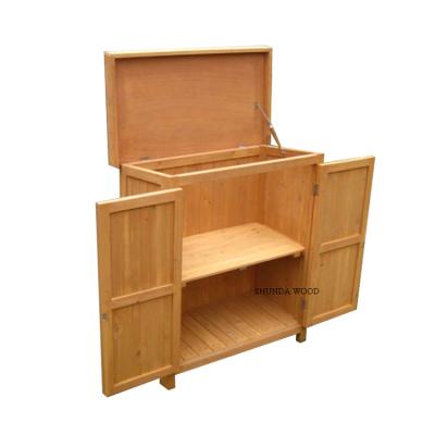 China SDGS009 Easily Assembled Wooden Garden Storage Cabinet Garden Storage Garage for sale