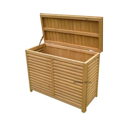 China SDGS007 Easily Assembled Wooden Garden Storage Cabinet Wooden Box Storage Garden for sale