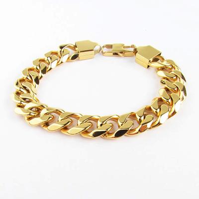 China No Rust And No Allergy Hot Sale Cuban Link Chain Bracelet For Men for sale