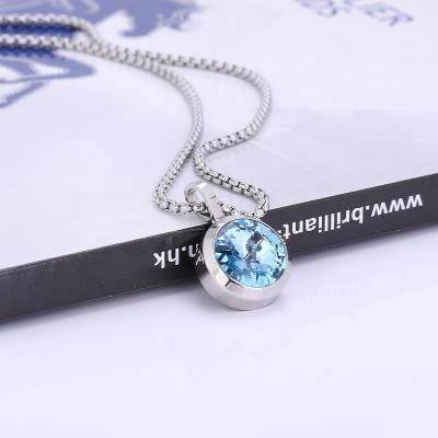 China Casual Custom Jewelry Crystal Energy Stainless Steel Pendant Necklace For Gift for sale