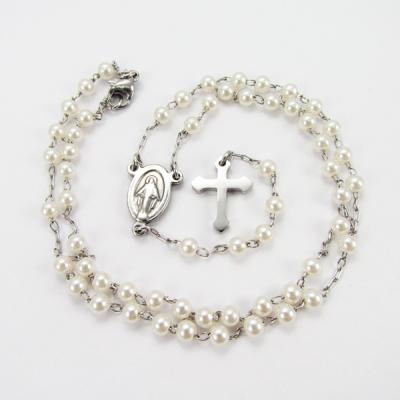 China No Rust And No Allergy Cheap Plastic Bead Rosary Beads Shape Religious Rosary Necklace for sale