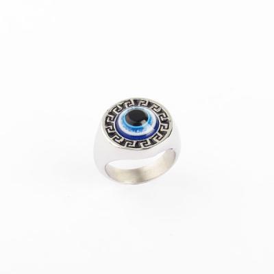 China No Rust And No Allergy 2016 Mens Stainless Steel Evil Eye In Turkish Culture Ring Smart Jewelry for sale