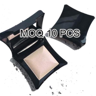 China Diamond Private Label Single Highlighter makeup low MOQ waterproof gllow small order pressed powder palette highlighter NO LOGO Cosmetics for sale