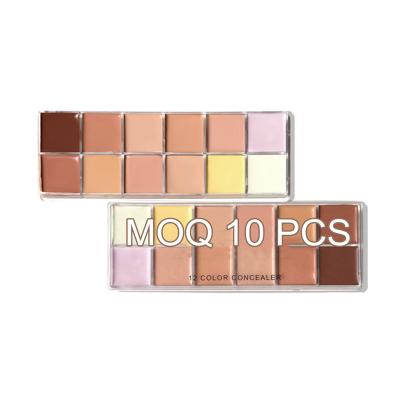 China Free Box Moisturizer OEM 12 Colors Makeup Cosmetics Set Concealer Cream Contour Gel Palette Cruelty Base Private Label Printing Logo Item for sale