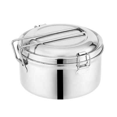 中国 Durable Heat Round 304 Stainless Steel Bento Lunch Boxes Portable Picnic Food Container 販売のため