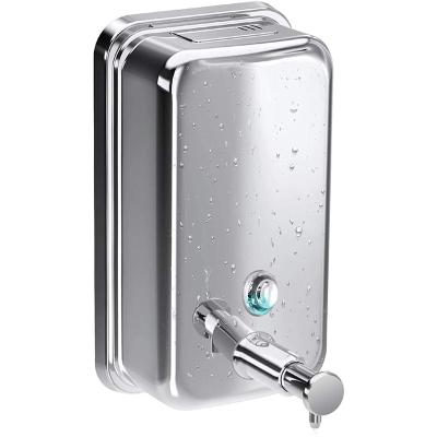 China Modern Professional 500ML, 800ML, 1000ML Brushed Stainless Steel Liquid Soap Dispenser Wall Mounted for sale