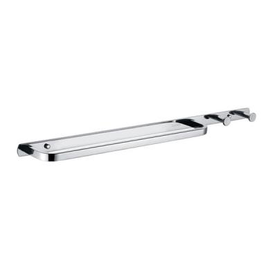 China New Design Modern Bathroom 304 Stainless Steel Wall Mounted Single Bar Towel Rack With Hooks for sale