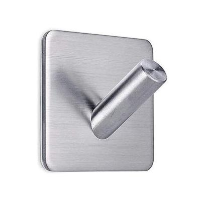 China Sustainable 304 stainless steel brushed self adhesive kichen and bathroom towel robe single hook en venta