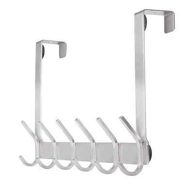 China Sustainable 304 Stainless Steel Furniture Metal Clothes Towel Rack Over Door Hook Hanger en venta