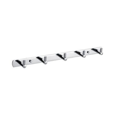 Китай High Quality Modern Wall Mounted Stainless Steel Bathroom Accessories Mirror Polished Robe Hook Hangers With 5 Hooks продается