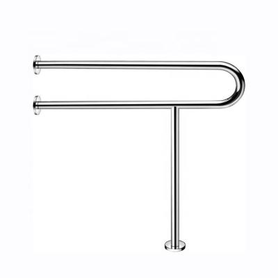 中国 New Style SUS304 Stainless Steel Metal Railing Bathroom Toilet Grab Rails Wall To Floor Handicap Safety Disabled Grab Bar For Elders 販売のため