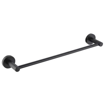 China 304 inch Wall Mounted Modern Black Bathroom Accessories Matte Single Towel Bar Stainless Steel 24 for sale