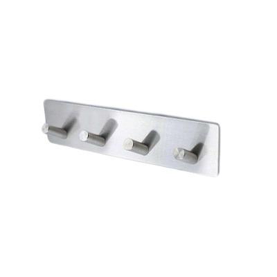 Κίνα Sustainable Hot Sale Stainless Steel Coat Hook 4 Wall Mounted Farmhouse Hooks Self Adhesive προς πώληση