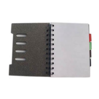 China Hardcover Fancy Promotional Hole Punched Specialty Paper Hardcover Notebook with Color Dividers for School for sale