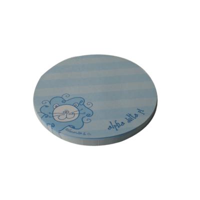 China Hot Selling Self Adhesive Customized 9cm Diameter Round Painting And Writing Shape Sticky Notes For Promotion for sale